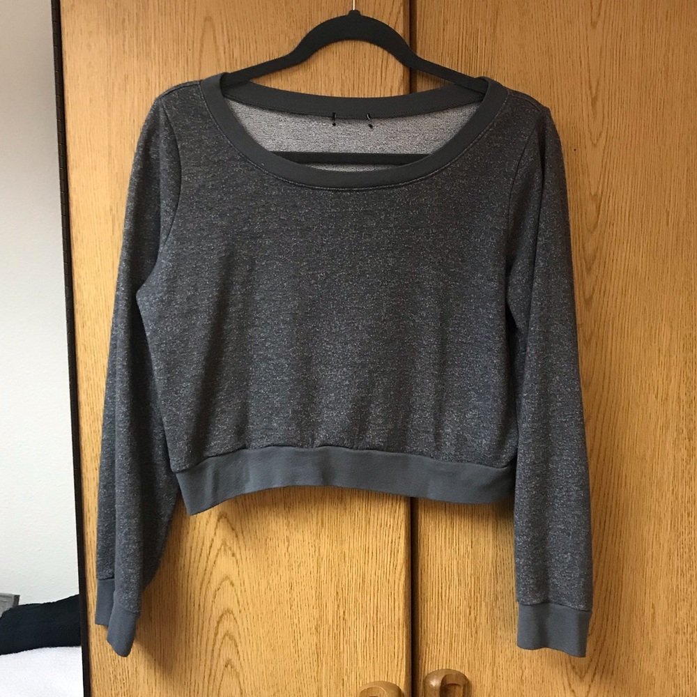 Grey Cropped Sweater